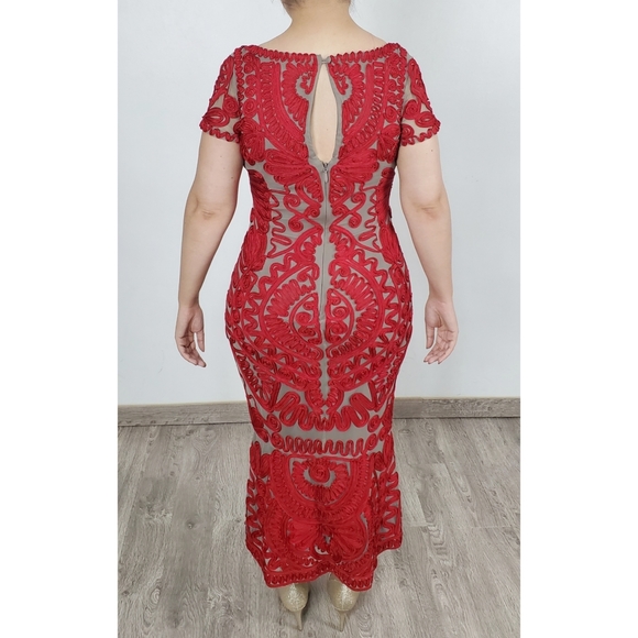 SOLD 🚫 JS Collections| Embroidered Soutache Trumpet Dress - Picture 2 of 11